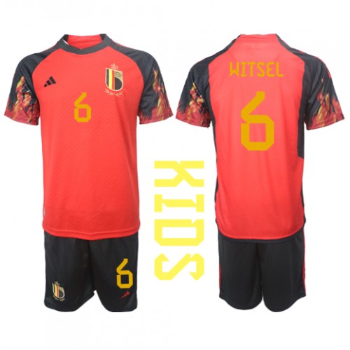 Maillot de foot Belgique Axel Witsel #6 Domicile enfant Monde 2022 Manches Courte (+ pantalon court)